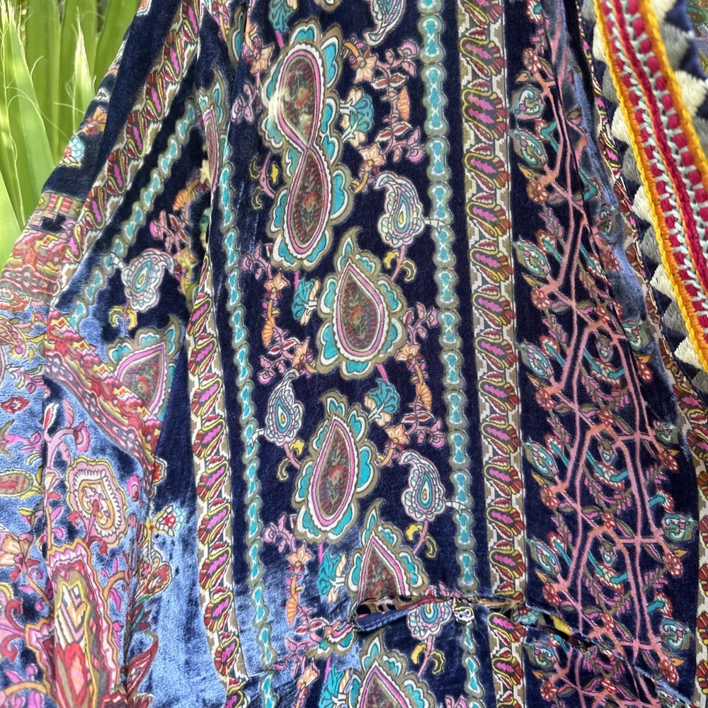Johnny Was Multicolor Paisley Kimono - Picture 2 of 16
